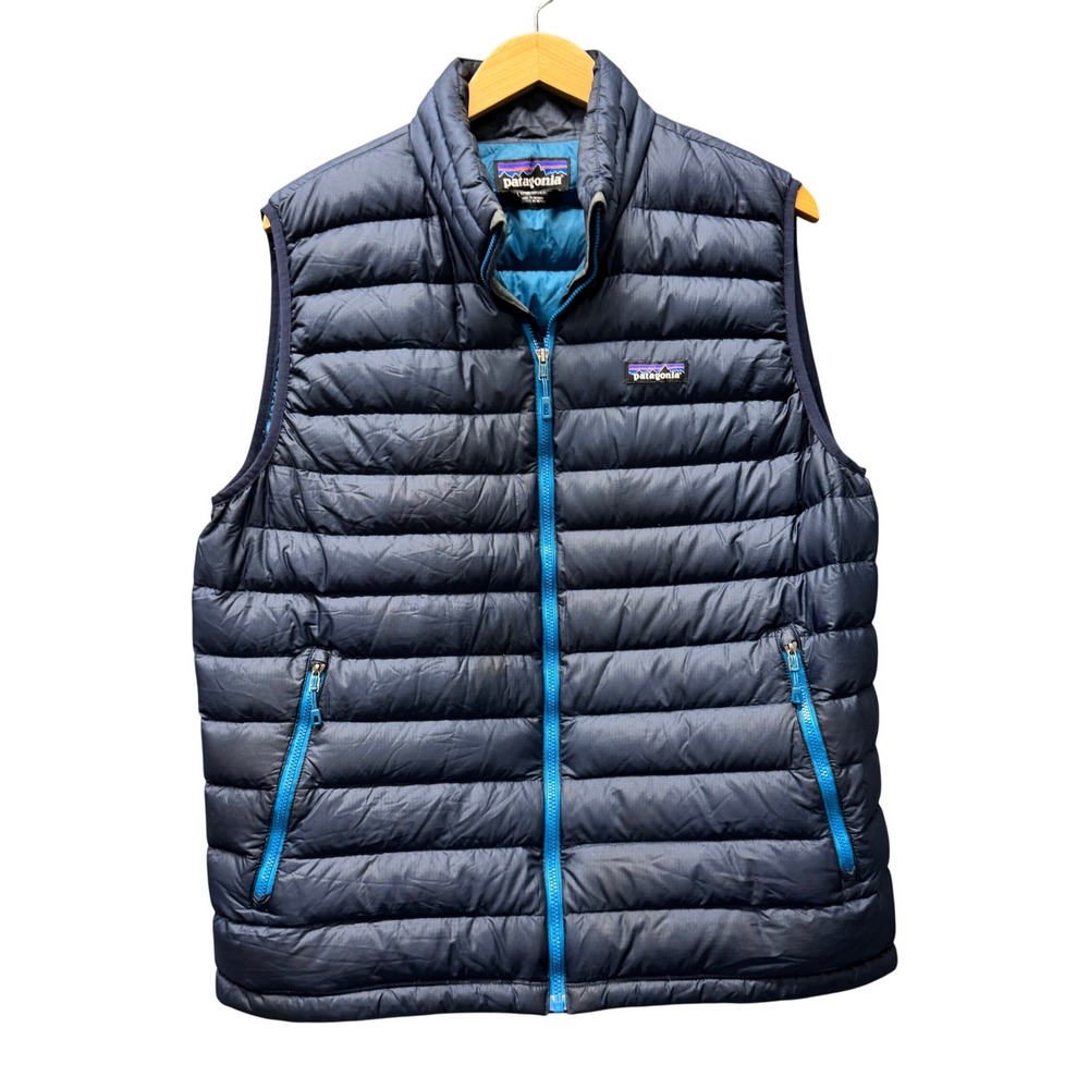 Patagonia Down Sweater Vest Mens Large Navy Blue Puffer Gorpcore Outdoor Jacket